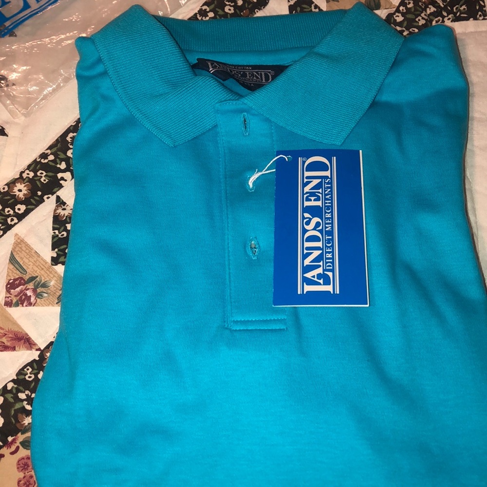 Men’s large crew shirt NWT lands End